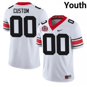 #00 Custom White Georgia 1980 National Champions 40th Anniversary Youth Stitched NCAA Jersey | Exclusive Football Apparel 23136319