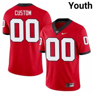 Red Custom #00 Georgia Bulldogs Youth Football Gameday Jersey | NCAA Official Look 96560562