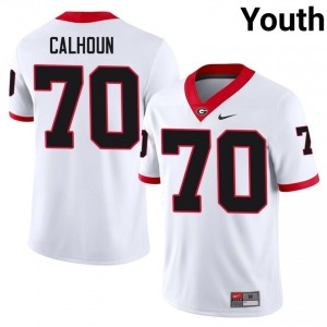 #70 Daniel Calhoun White UGA Bulldogs Youth Stitched College Jersey | Exclusive Football Apparel 15209369