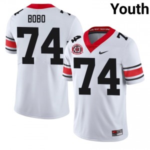 Drew Bobo #74 1980 National Champions 40th Anniversary White Georgia Youth Football NCAA Jersey | Premium Stitched Edition 56142340