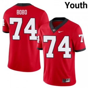 #74 Drew Bobo Red Georgia Bulldogs Youth Stitched High School Jersey | Exclusive Football Apparel 55313805