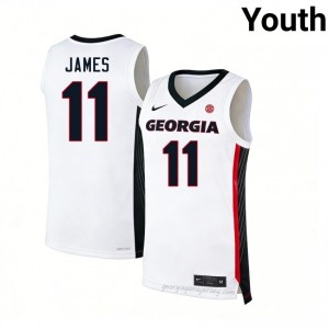 #11 Dylan James White UGA Youth Stitched Jersey | Exclusive Hoops Apparel 95981374
