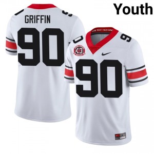 #90 Elijah Griffin White Georgia 1980 National Champions 40th Anniversary Youth Stitched NCAA Jersey | Exclusive Football Apparel 71866605