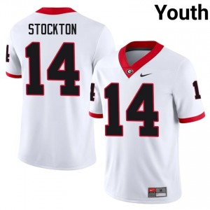 Gunner Stockton #14 White UGA Bulldogs Youth Football College Jersey | Premium Stitched Edition 38754154