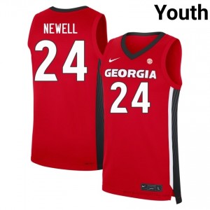 Jaden Newell #24 Red Georgia Youth Basketball Jersey | Premium Stitched Edition 30160495