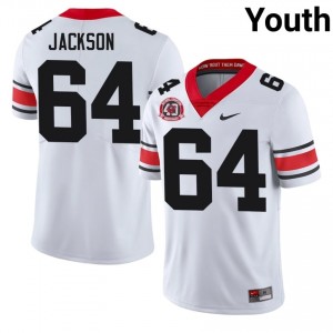 Jahzare Jackson #64 1980 National Champions 40th Anniversary White Georgia Youth Football NCAA Jersey | Premium Stitched Edition 43446922