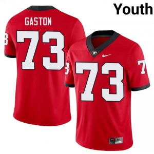 Georgia Bulldogs Juan Gaston #73 Jersey | Collegiate Red Youth Football Uniform 67685377