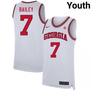 UGA Justin Bailey #7 Team Jersey | Collegiate White Youth Basketball Uniform 27368674