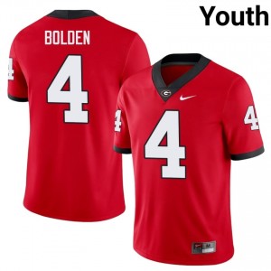 #4 KJ Bolden Red Georgia Bulldogs Youth Stitched High School Jersey | Exclusive Football Apparel 52404059