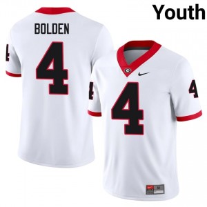 White KJ Bolden #4 UGA Bulldogs Youth Football Gameday Jersey | NCAA Official Look 36349354