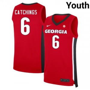 Kanon Catchings #6 Red UGA Youth Basketball Jersey | Premium Stitched Edition 93753415