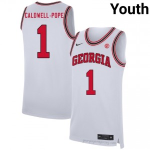 Georgia Bulldogs Kentavious Caldwell-Pope #1 Team Jersey | Collegiate White Youth Basketball Uniform 55752200