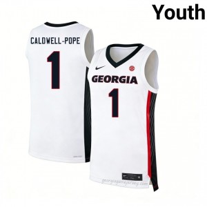 #1 Kentavious Caldwell-Pope White Georgia Youth Stitched Jersey | Exclusive Hoops Apparel 82580451