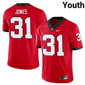 Kyron Jones #31 Red Georgia Bulldogs Youth Football High School Jersey | Premium Stitched Edition 93265821
