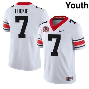 Georgia Lawson Luckie #7 1980 National Champions 40th Anniversary Jersey | Collegiate White Youth Football Uniform 31006243