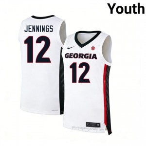 #12 Markel Jennings White Dawgs Youth Stitched Jersey | Exclusive Hoops Apparel 45330620