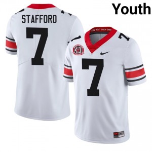 #7 Matthew Stafford White Georgia 1980 National Champions 40th Anniversary Youth Stitched NCAA Jersey | Exclusive Football Apparel 25803470