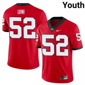 Georgia Bulldogs Michael Uini #52 Jersey | Collegiate Red Youth Football Uniform 17220948