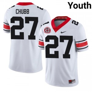 White Nick Chubb #27 Georgia Youth Football 1980 National Champions 40th Anniversary Gameday Jersey | NCAA Official Look 58423873
