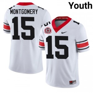 Ryan Montgomery #15 1980 National Champions 40th Anniversary White Georgia Youth Football NCAA Jersey | Premium Stitched Edition 14550541