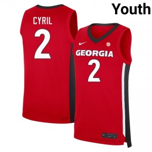 Somtochukwu Cyril #2 Red Georgia Bulldogs Youth Basketball Jersey | Premium Stitched Edition 89030253