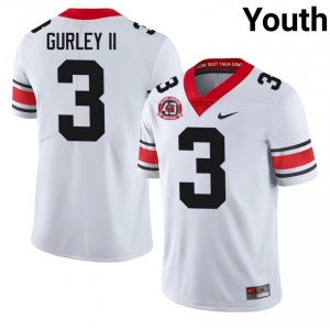 Todd Gurley II #3 1980 National Champions 40th Anniversary White Georgia Youth Football NCAA Jersey | Premium Stitched Edition 64445402