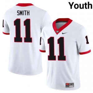 White Arian Smith #11 UGA Bulldogs Youth Football Gameday Jersey | NCAA Official Look 22246216