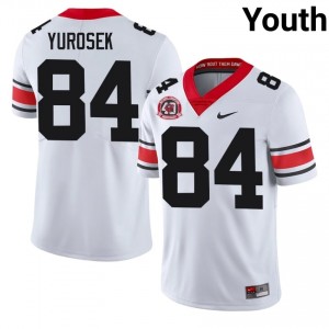 #84 Ben Yurosek White Georgia 1980 National Champions 40th Anniversary Youth Stitched NCAA Jersey | Exclusive Football Apparel 74446811