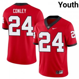Georgia Bulldogs Braylon Conley #24 Jersey | Collegiate Red Youth Football Uniform 94709934