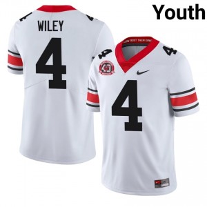 CJ Wiley #4 1980 National Champions 40th Anniversary White Georgia Youth Football NCAA Jersey | Premium Stitched Edition 38980386