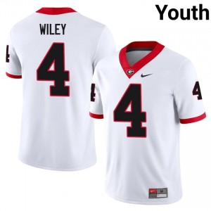White CJ Wiley #4 UGA Bulldogs Youth Football Gameday Jersey | NCAA Official Look 98661727