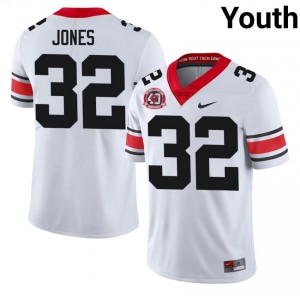 Cash Jones #32 1980 National Champions 40th Anniversary White Georgia Youth Football NCAA Jersey | Premium Stitched Edition 21174335