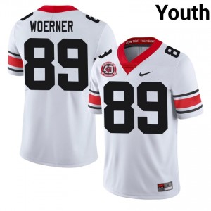 Charlie Woerner #89 1980 National Champions 40th Anniversary White Georgia Youth Football NCAA Jersey | Premium Stitched Edition 50223951