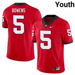 Georgia Bulldogs Chauncey Bowens #5 Jersey | Collegiate Red Youth Football Uniform 30576784