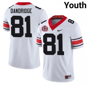 #81 Craig Dandridge White Georgia 1980 National Champions 40th Anniversary Youth Stitched NCAA Jersey | Exclusive Football Apparel 21173279