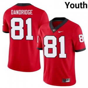 Red Craig Dandridge #81 Georgia Bulldogs Youth Football Gameday Jersey | NCAA Official Look 26840891