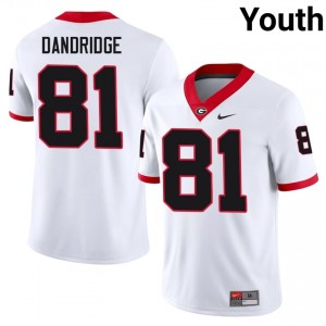UGA Bulldogs Craig Dandridge #81 Jersey | Collegiate White Youth Football Uniform 37584481