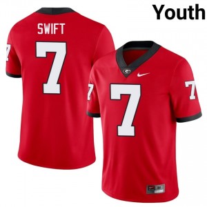 Red D'Andre Swift #7 Georgia Bulldogs Youth Football Gameday Jersey | NCAA Official Look 75738272