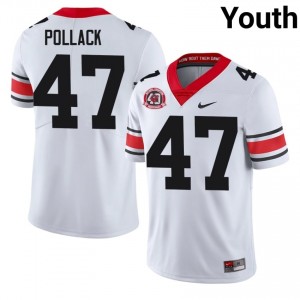 #47 David Pollack White Georgia 1980 National Champions 40th Anniversary Youth Stitched NCAA Jersey | Exclusive Football Apparel 77310177