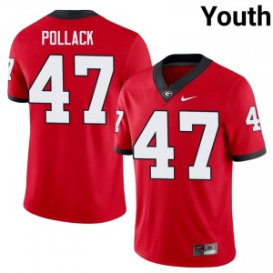 Red David Pollack #47 Georgia Bulldogs Youth Football Gameday Jersey | NCAA Official Look 41553543