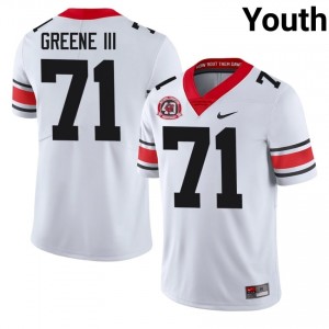 Earnest Greene III #71 1980 National Champions 40th Anniversary White Georgia Youth Football NCAA Jersey | Premium Stitched Edition 73737668