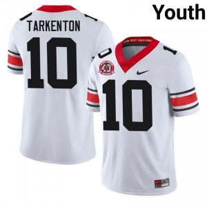 Georgia Fran Tarkenton #10 1980 National Champions 40th Anniversary Jersey | Collegiate White Youth Football Uniform 51587659