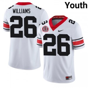 Georgia Gentry Williams #26 1980 National Champions 40th Anniversary Jersey | Collegiate White Youth Football Uniform 19796958