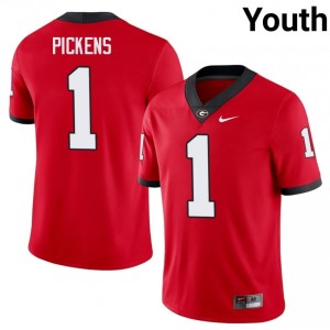 #1 George Pickens Red Georgia Bulldogs Youth Stitched High School Jersey | Exclusive Football Apparel 44625024