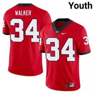 Georgia Bulldogs Herschel Walker #34 Jersey | Collegiate Red Youth Football Uniform 73287926