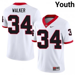 Herschel Walker #34 White UGA Bulldogs Youth Football College Jersey | Premium Stitched Edition 95185909