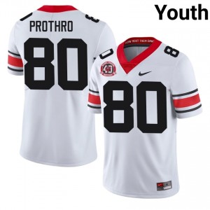 #80 Kaiden Prothro White Georgia 1980 National Champions 40th Anniversary Youth Stitched NCAA Jersey | Exclusive Football Apparel 64606198