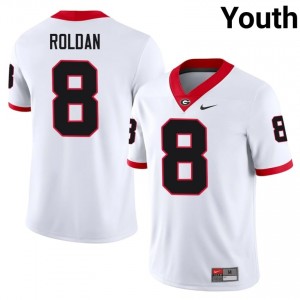 #8 Landon Roldan White UGA Bulldogs Youth Stitched College Jersey | Exclusive Football Apparel 71896548
