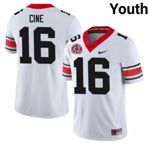 #16 Lewis Cine White Georgia 1980 National Champions 40th Anniversary Youth Stitched NCAA Jersey | Exclusive Football Apparel 23793745