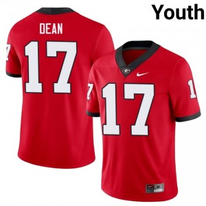 Georgia Bulldogs Nakobe Dean #17 Jersey | Collegiate Red Youth Football Uniform 14432674